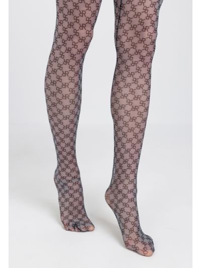 Printed Monogram Mesh Leggings