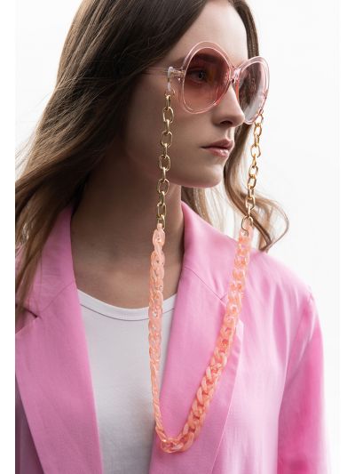 Smokey Clear Chuncky Chain Eyeglasses Holder