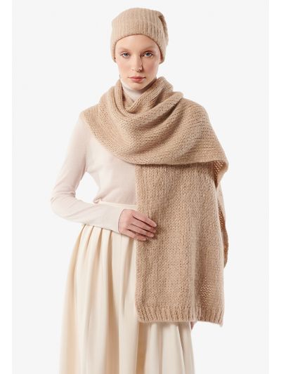 Knitted Solid Wrap Around Winter Scarf