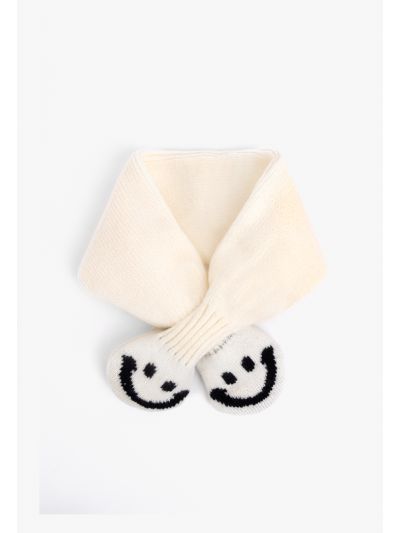 Smiley Face Knitted Scarf