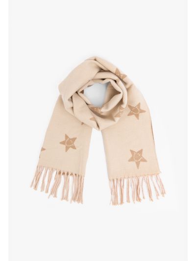 Star Patterned Printed Scarf