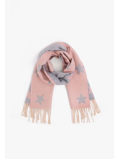 Star Patterned Printed Scarf