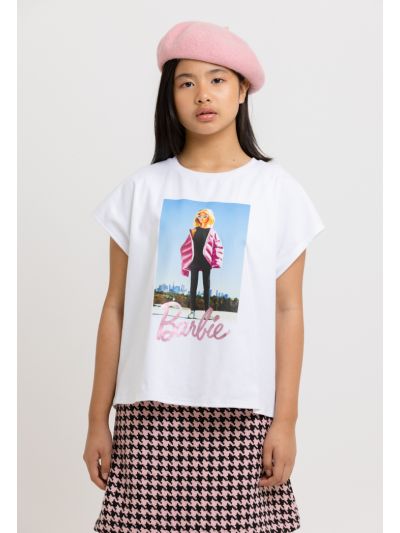 Barbie Graphic Print Sleeveless Regular Fit T-Shirt -Sale