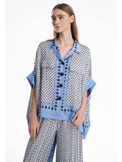 Circle Patterned Classic Shirt -Sale