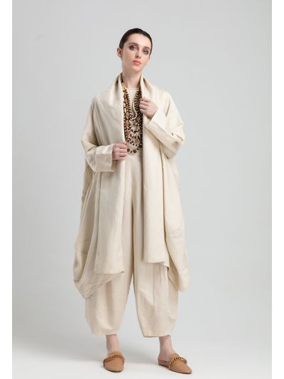 Solid Color Linen Ankle Balloon Pants