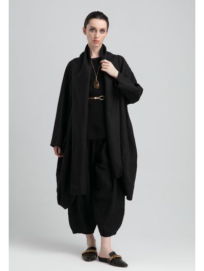 Solid Color Linen Ankle Balloon Pants