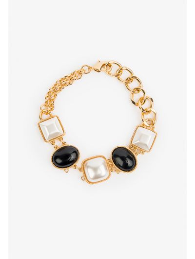 Mother of Pearls Embellished and Beaded Bracelet