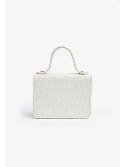 Ostrich Textured Micro Crossbody Bag