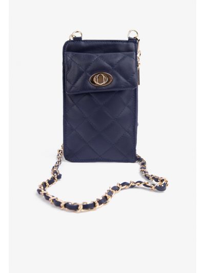 Solid Quilted Crossbody Bag