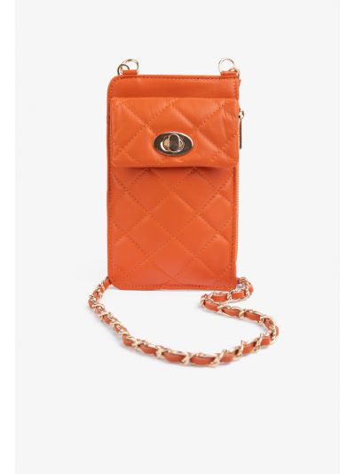 Solid Quilted Crossbody Bag