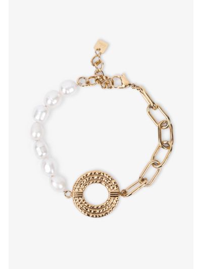 Hammered Link Chain Bracelet