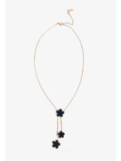 Floral Fringes Charm Necklace