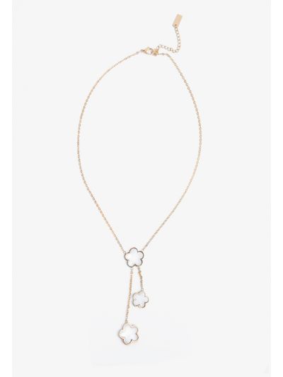 Floral Fringes Charm Necklace