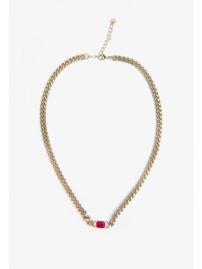 Solid Metallic Chain Necklace
