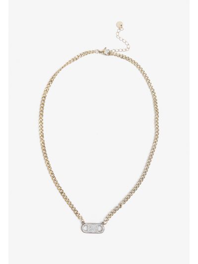 Crystal Embellished Infinity Necklace