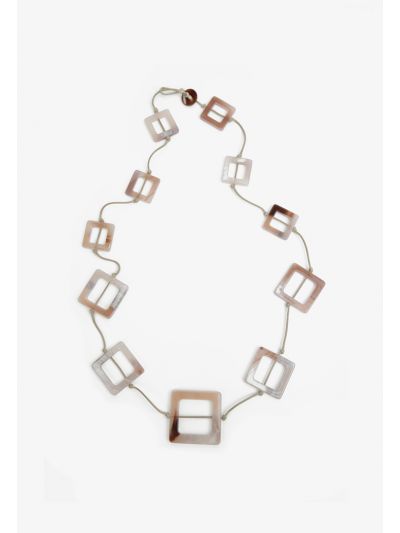 Square Stone Long Necklace