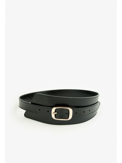 Solid Wide Waist Belt