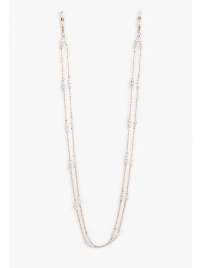 Faux Pearls Detailed Eyewear Accessory