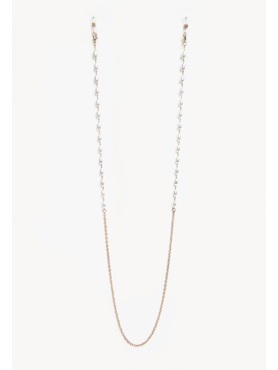 Faux Pearls Chained Eyewear Accessory