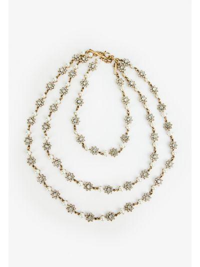 Multistring Embellished Necklace