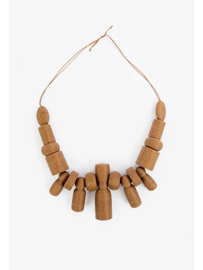 Earthy Thread Wrapped Necklace