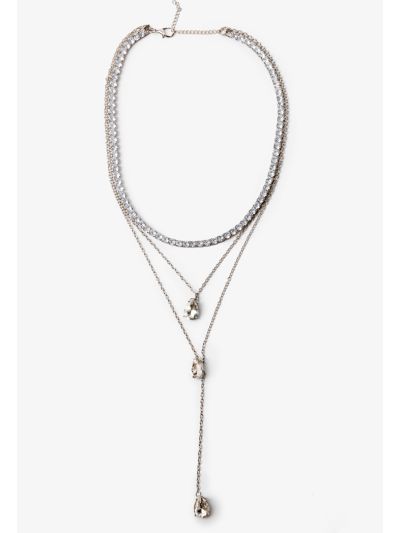 Crystal and Rhinestones Embellished Necklace