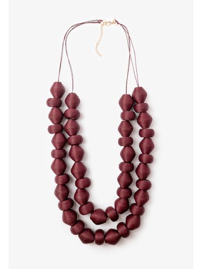Chunky Thread Wrapped Necklace