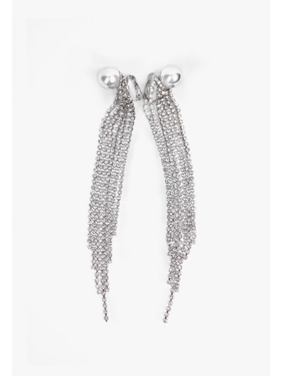 Embellished  Crystal Fringes Earrings