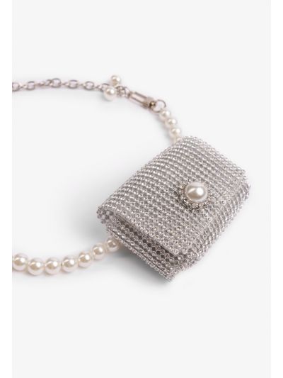 Crystal Embellished Micro Crossbody Bag