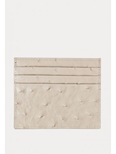 Textured Ostrich Print Card Holder