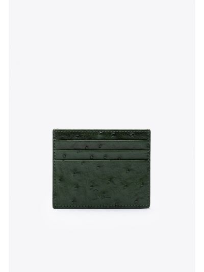 Textured Ostrich Print Card Holder