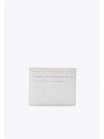 Textured Ostrich Print Card Holder