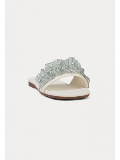 Ruched Strass Sew On Tape Slides -Sale