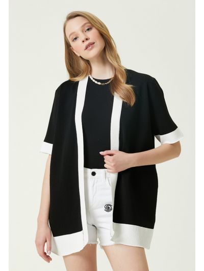 Club Band Detail Cardigan Black