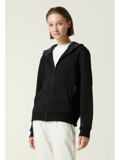 Collection Hooded Zippered Sweatshirt Black