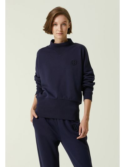 Collection High Neck Sweatshirt Navy Blue