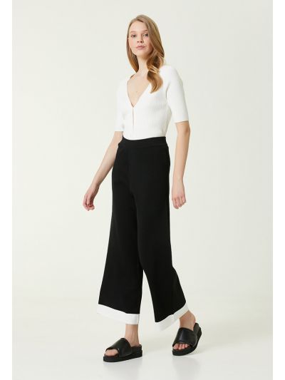 Club Wide Knitwear Trouser Black