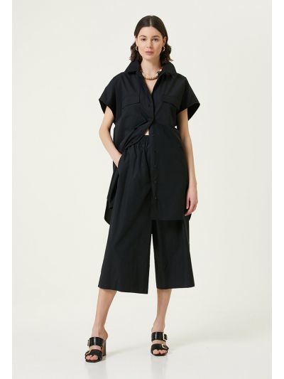 Collection Wide Leg Cropped Trouser Black