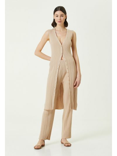 Collection Knitwear Trouser Stone