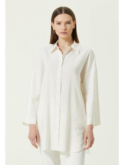 Club Striped Shirt White