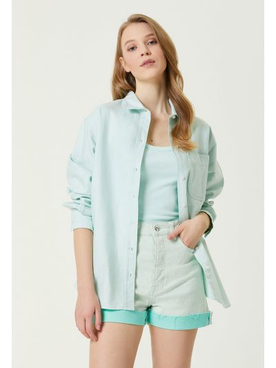 Club Boyfriend Oxford Shirt Blue