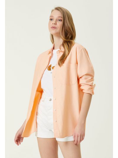 Club Boyfriend Oxford Shirt Orange