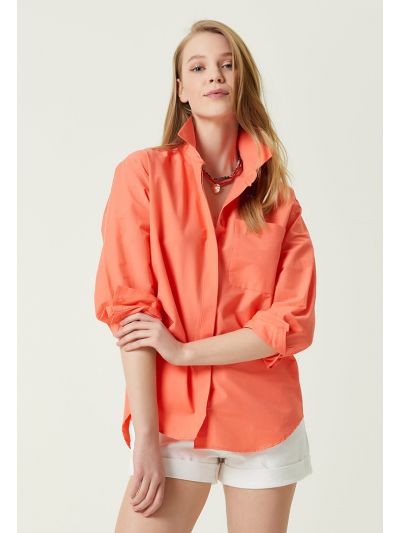 Club Boyfriend Poplin Shirt Red