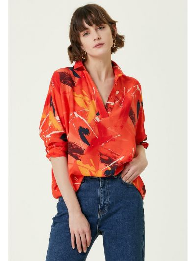 Network Regular Fit Shirt Orange