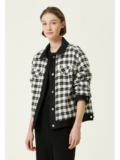 Collection Plaid Tweed Jacket Black