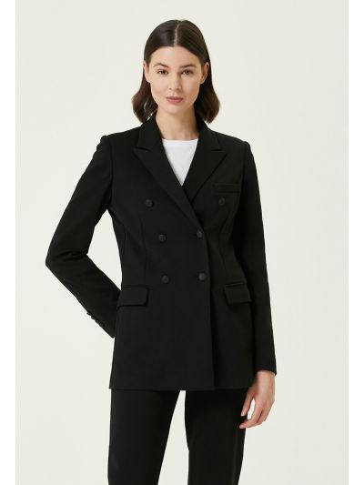 Collection Double Breasted Knitted Blazer Black