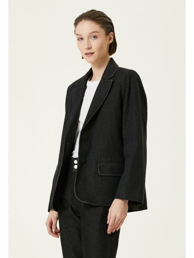 Collection Denim Jacket Blazer Black