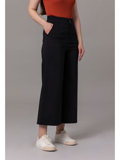High Rise Side Pockets Regular Fit Trousers