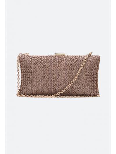 Woven Straw Box Clutch Bag