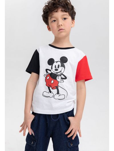 Disney Mickey Mouse Glitter Print T-Shirt